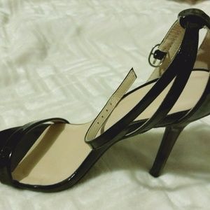 Black Wild Diva Open Toe High Heel Sandal